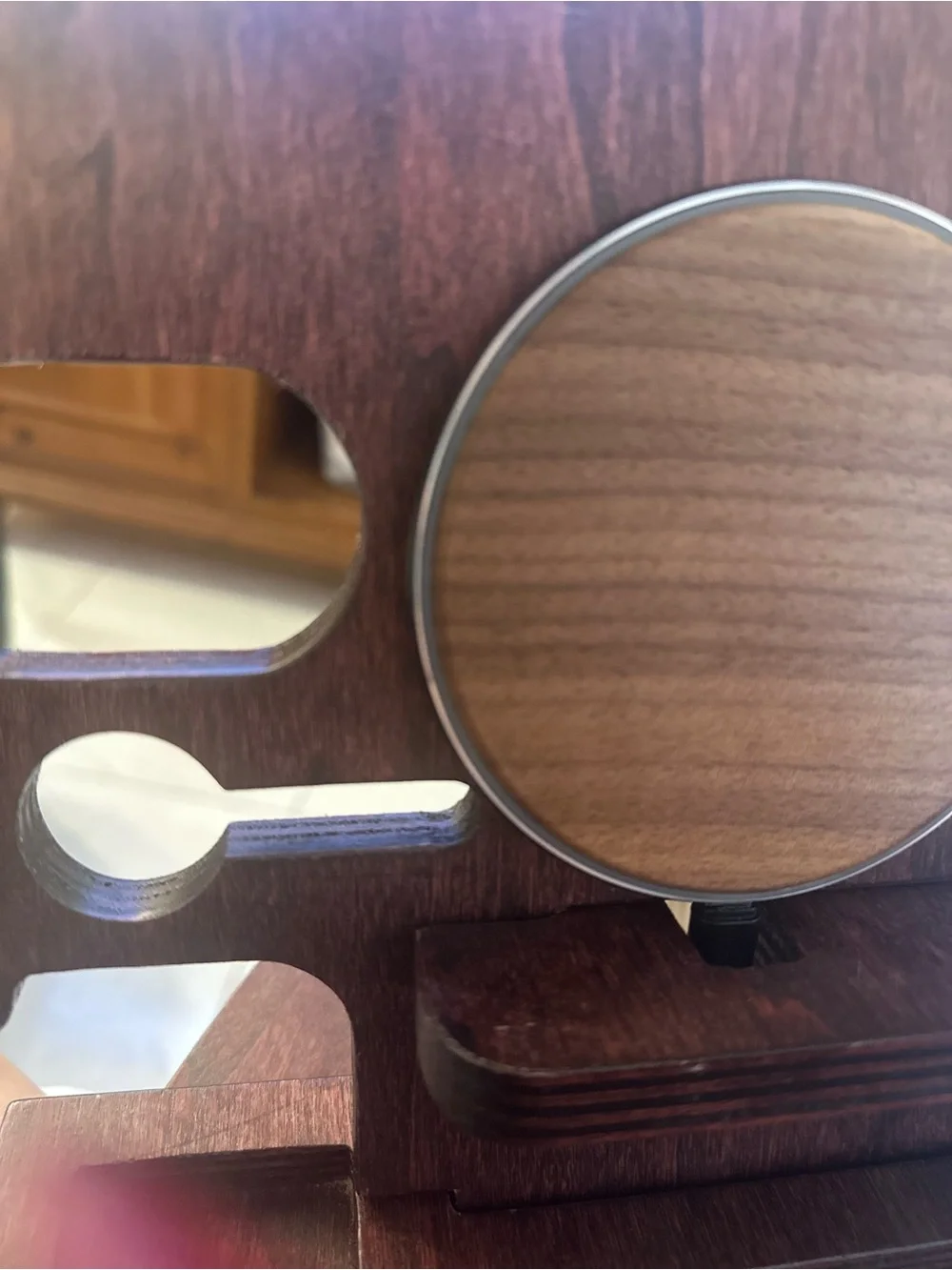 Monogrammed Wooden Valet Docking Station for phones. Apple Watch. Keys. Glasses